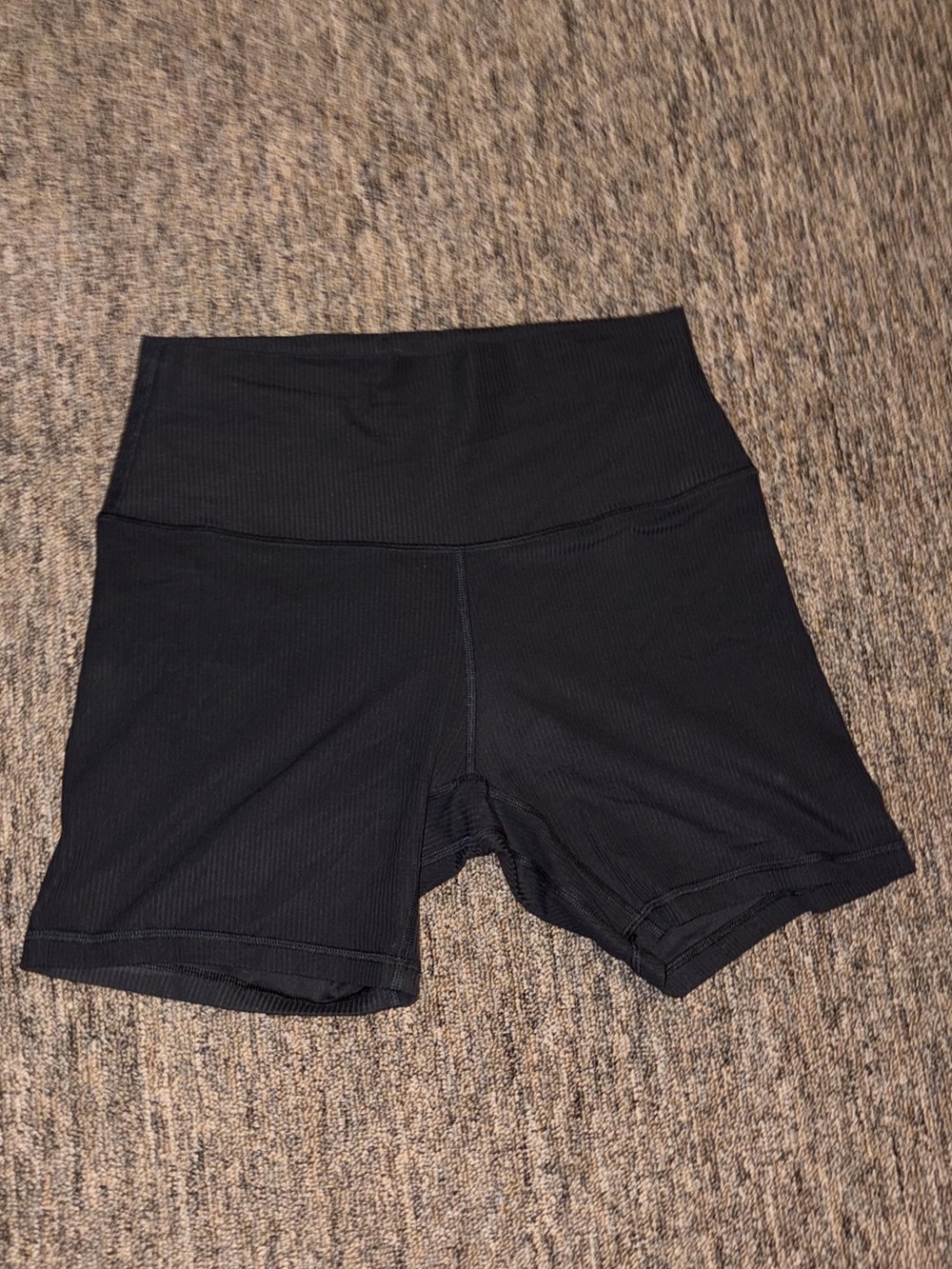 lululemon Align High-Rise Ribbed Short 6” Black size 8